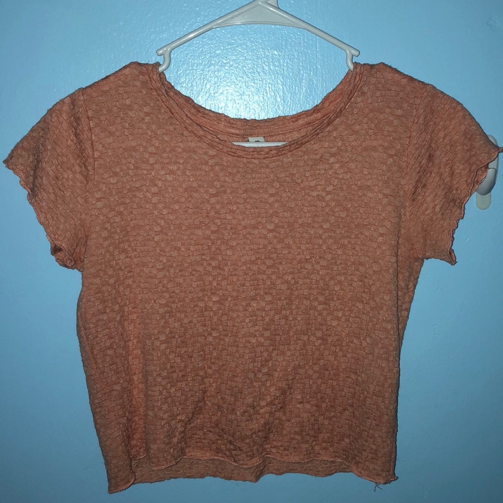 Orange crop top